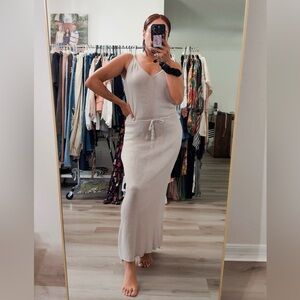 AVANTI THE LABEL MESH KNIT BEACHY DRESS• STONE